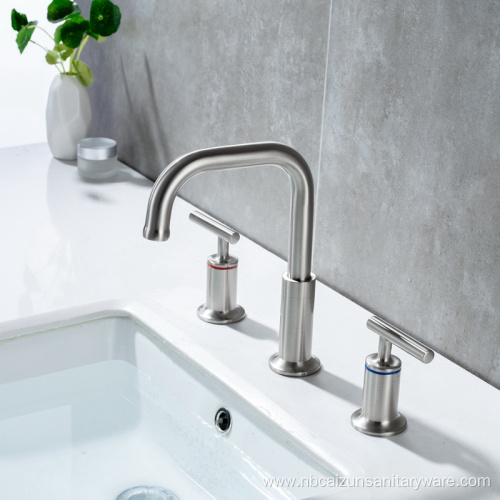 Widespread Bathroom Faucet Brushed Nickel